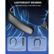 Load image into Gallery viewer, LINFOX Neck Fan,Portable Ultrathin Bladeless Neck Fan,4000mAh Rechargeable Battery Powered,3 Speeds Adjustable,Relaxed Without Feeling,Travel Essentials for Women and Man,Top Holiday Gifts(Black)