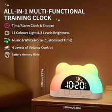 Load image into Gallery viewer, Alarm Clock for Kids, Sleep Training Clock for Toddlers, Wake Up Clock with Night Light,3 Brightness Levels, Dual Alarms, Sound Machine, Digital Clock for Boys, Girls, Bedroom, Birthday Gift