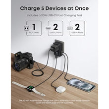 Load image into Gallery viewer, Anker Nano Travel Adapter, 5-Port Power Adapter with 1 AC, 2 USB-A, and 2 USB-C Ports, Smart Temperature Control, Compatible with Over 200 Countries, Ideal for Travel (1-Pack)