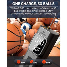 Load image into Gallery viewer, ETENWOLF P200 Electric Ball Pump 2000mAh Sports Air Pump with Digital Pressure Gauge for Basketball Soccer Volleyball (Black)
