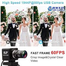Load image into Gallery viewer, Global Shutter USB Webcam High Speed 5mp@50fps 1440P@60fps Industrial Video Camera with 5-50mm 10X Zoom Lens Variable Focus Close-up PC Camera CS Mount UVC