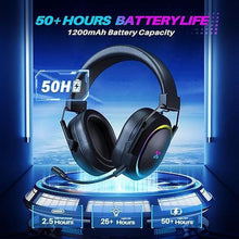 Load image into Gallery viewer, Wireless Gaming Headset for PS5, Bluetooth Gaming Headphones with Noise Cancelling Microphone, Gamer Headsets for PC Mobile Laptop Xbox Nintendo Switch Mac