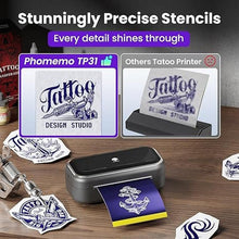 Load image into Gallery viewer, Phomemo TP31 Tattoo Stencil Printer, Mini Tattoo Printer with 30pcs Transfer Paper,Bluetooth Tattoo Machines Printers for Tattoo Beginners & Artists, Compatible with Tablet,Smartphone