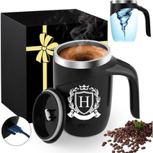 Load image into Gallery viewer, Initial Magnetic Stirring Coffee Mug Stainless Travel Cup Best Grandpa Grandfather Elder Men Happy Birthday Father Day First Time Great Papaw Peepaw Pawpaw Granddad Christmas Cool Meaningful Gifts,H