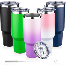 Load image into Gallery viewer, 40 oz Tumbler with Lids and Straws Double Wall Vacuum Insulated Tumbler Cup,Stainless Steel Leak-proof Thermal Tumbler Powder Coated Travel Coffee Mug for Cold and Hot Drinks,Gardient Purple