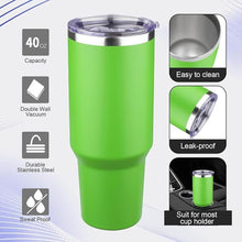 Load image into Gallery viewer, 40 oz Tumbler with Lids and Straws Double Wall Vacuum Insulated Tumbler Cup,Stainless Steel Leak-proof Thermal Tumbler Powder Coated Travel Coffee Mug for Cold and Hot Drinks,Avocado Green