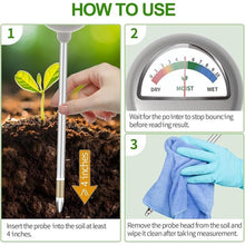 Load image into Gallery viewer, Naiades Soil Moisture Meter, Silver Plant Water Monitor, Hygrometer Sensor for Gardening Farming, Indoor and Outdoor (No Battery Required)