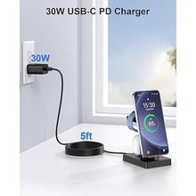 Load image into Gallery viewer, NANAMI 30W USB C Charger for Samsung Devices, 3 in 1 Charging Station for Samsung Galaxy Watch 7/6/5/4/3, Stand for Galaxy S25 S24 Ultra S23 S22 S21 Note20 A55 A54, for iPhone 15/16 Pro Max, Buds Pro