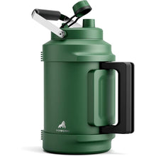 Load image into Gallery viewer, 1 Gallon Insulated Water Bottle for Sports: 2-in-1 Straw Spout Lid, Dual Handle, Leakproof, Keep Cold 48H, 128oz Stainless Steel Water Jug for Outdoors, Hiking, Cycling, Camping, Fishing (Forest)