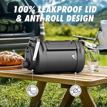 Load image into Gallery viewer, 1 Gallon Insulated Water Bottle for Travel: 2-in-1 Straw Spout Lid, Dual Handle, Leakproof, Keep Cold 48H, 128oz Stainless Steel Water Jug for Gym, Biking, Road Trip, Work, Home, Picnic (Midnight)
