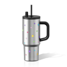 Load image into Gallery viewer, SDGA 24 OZ Leak Proof Tumbler with Handle, Ceramic Lined Insulated Travel Coffee Mug with Lid and Straw, Insulated Metal Water Bottle Stainless Steel, Ice Coffee Thermal Cup BPA Free for Women, Star