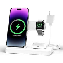Load image into Gallery viewer, Wireless Charger Charging Station: 3 in 1 Charger Stand for Apple Multiple Devices Product for iPhone 16 15 14 Pro Max 13 12 11 for Watch 10 9 8 7 6 5 4 3 2 SE & Ultra for Airpods 4 3 2 Pro