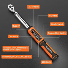Load image into Gallery viewer, Digital Torque Wrench, 3/8 Drive, 1.5-99.5 Ft-lbs./2-135Nm, Bike Motorcycle Car