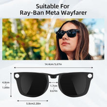 Load image into Gallery viewer, RCstyle Polarized Clip Compatible with Ray-Ban Meta Wayfarer (RW4006 Size M Standard 50-22) Smart Glasses Color Changing Clip Set (Brown, Dark Green)