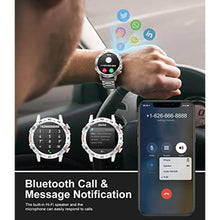 Load image into Gallery viewer, Military Smart Watch for Men(Answer/Dial Calls),1.39''HD Touchscreen,5ATM Waterproof Fitness Watch,100 Sports Modes, with Blood Pressure/Heart Rate/SpO2 for Android/iOS Smart Watch Silver