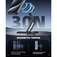 Load image into Gallery viewer, Magnetic Pocket Phone Tripod Foldable Compatible with Magsafe for iPhone 16/15/14/13/12 Plus Pro Max Series, MG03 PRO Aluminium Smartphone Mini Tripod Cell Phone Stand Magnet Quick Mount