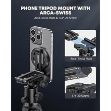 Load image into Gallery viewer, Magnetic Pocket Phone Tripod Foldable Compatible with Magsafe for iPhone 16/15/14/13/12 Plus Pro Max Series, MG03 PRO Aluminium Smartphone Mini Tripod Cell Phone Stand Magnet Quick Mount