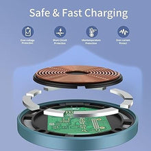 Load image into Gallery viewer, Magnetic Wireless Charger, 15W Max Magnet Fast Charging Pad for iPhone 16 Pro Max/16 Pro/16 Plus/16/15/14/13/12, Slim Mag Quick Charger with USB-A & USB-C Charging Port(Blue)