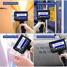 Load image into Gallery viewer, CHIKYTECH Upgrading Portable Handheld Inkjet Printer ZK-1691 with 4.3 Inch Touch Screen Quick-Drying Ink Cartridge Handheld Inkjet Printer for Any Surfaces (Support 28 Languages.)