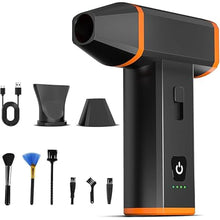 Load image into Gallery viewer, Compressed Air Duster, 130000PRM Cordless Electric Air Duster with LED Light, Multi-Gear Adjustment Mini Blower with Rechargeable Battery, Dust Blower for Car, Computer, Keyboard, Outdoors, House