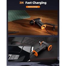 Load image into Gallery viewer, Compressed Air Duster, 130000PRM Cordless Electric Air Duster with LED Light, Multi-Gear Adjustment Mini Blower with Rechargeable Battery, Dust Blower for Car, Computer, Keyboard, Outdoors, House