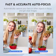 Load image into Gallery viewer, TOALLIN 2K QHD Webcam with Windows Hello, Facial Recognition Web Camera, 5 Million Pixels, Auto-Focus Computer Camera, USB Webcam with Microphone & Privacy Shutter