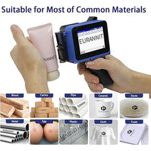 Load image into Gallery viewer, Mini Handheld Inkjet Printer, E12 Portable Handheld Inkjet Printer Gun 0.5 inch with 42ml Black Ink Cartridge for Text QR Barcode Batch Number Logo Date Label Printer