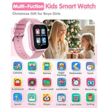 Load image into Gallery viewer, Kids Waterproof Smart Watch Girls Toys Age 6-8, Kids Watch with 32 Games Dual Camera HD TouchScreen Music Habit Tracking Alarm Pedometer Christmas Birthday Gifts Ideas for Girls 3-12 Year Old(Pink)