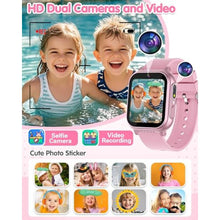 Load image into Gallery viewer, Kids Waterproof Smart Watch Girls Toys Age 6-8, Kids Watch with 32 Games Dual Camera HD TouchScreen Music Habit Tracking Alarm Pedometer Christmas Birthday Gifts Ideas for Girls 3-12 Year Old(Pink)