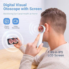 Load image into Gallery viewer, ScopeAround Otoscope with Light, Digital Otoscope w/1.85in IPS Screen, 720p HD Ear Wax Removal Tool Camera, Video Otoscope Ear Camera with 6 LED Lights, Compatible with Android/iPhone