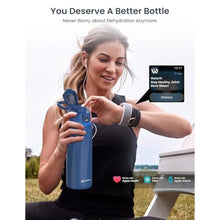 Load image into Gallery viewer, WATERH Smart Water Bottle with Reminder to Drink Water, 24oz BPA-Free Stainless Steel Vacuum Insulated Water Bottle, Wide Mouth Water Tracker Bottle with APP, Ideal for Gift - Blue
