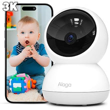 Load image into Gallery viewer, Alaga Security Camera for Home 5MP,5G and 2.4G WiFi,360° Pan 3K Human Pet Motion AI,Night Vision, Speaker,Compatible with Alexa and Google Assistant