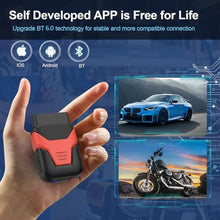 Load image into Gallery viewer, HUMZOR Z50 Bluetooth OBD2 Scanner – Car Diagnostic Tool for iPhone & Android. Diagnose Check Engine Lights, Clear Codes, Read Real-time Data. No Subscription fee. Works with Most Vehicles 1996+