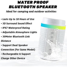 Load image into Gallery viewer, JBM Insulated Water Bottle with Bluetooth Speaker, Leak Proof Straw Lid, RGB LED Lights Stainless Steel Water Bottle for Sports (White)