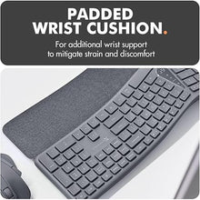 Load image into Gallery viewer, X9 Wireless Ergonomic Keyboard and Mouse Combo - Type Comfortably Longer - Ergo Split Keyboard with Soft Wrist Rest for PC, Mac, iOS, Android, Bluetooth/2.4G Rechargeable, Multi-Device - Gray