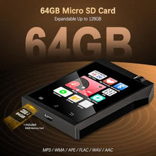 Load image into Gallery viewer, 2.8'' MP3 Player with Bluetooth 5.3, 64GB HiFi MP3 Player Bluetooth with Touch Screen, Portable Digital Audio Music Player with FM Radio Voice Recorder E-Book Earphones Included, Support Up to 128GB
