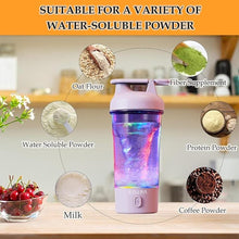 Load image into Gallery viewer, JOTER & LIBEAR Electric Protein Shaker Bottle, USB Rechargeable Pulse Protein Shake Mixer, Shaker Bottles for Protein Mixes and Meal Replacement Shakes, BPA Free, Waterproof, 25 oz (Pink)