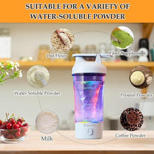 Load image into Gallery viewer, JOTER & LIBEAR Electric Shaker Bottle, Portable USB Rechargeable Protein Shake Mixer, Shaker Bottles for Protein Mixes and Meal Replacement Shakes, BPA Free, Waterproof, 25 oz (White)