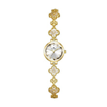 Load image into Gallery viewer, Gosasa Vintage Gold Watch for Women Hollow Four Leaf Chain Bracelet Dainty Small Ladies Dress Quartz Watch Waterproof Luxury Gift (Gold)