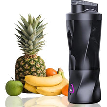 Load image into Gallery viewer, Portable Juicer Blender, USB Rechargeable Smoothie Maker with 6 Upgraded Blades and 6000mAh Battery, 700ml/24oz Capacity, Ideal for Smoothies, Protein Shakes, Travel and Office (Black)