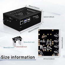 Load image into Gallery viewer, GeeekPi N16 Quad M.2 M-Key NVMe SSD HAT with Metal Case & Active Cooler for Raspberry Pi 5, Support M.2 NVMe M-Key 2230/2242/2260/2280 SSDs