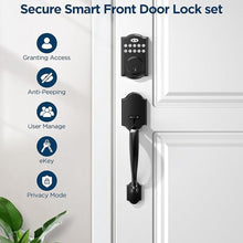 Load image into Gallery viewer, Keyless Entry Door Lock Handle Set, Smart Locks for Front Door Electronic Keypad Deadbolt with Lever Handle Custom User Codes Advanced Security & Easy Installation Aluminum Auto Lock