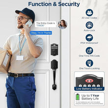 Load image into Gallery viewer, Keyless Entry Door Lock Handle Set, Smart Locks for Front Door Electronic Keypad Deadbolt with Lever Handle Custom User Codes Advanced Security & Easy Installation Aluminum Auto Lock
