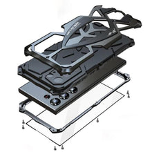 Load image into Gallery viewer, Lunivop Phone Case for Samsung Galaxy S25 Ultra Black | Metal, Hard, Cover Case, para Screw, with Camera Protection, Heavy Duty, metalicas, Military Grade