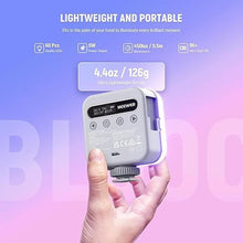 Load image into Gallery viewer, NEEWER Basic Magnetic RGB Video Light, 360° Full RGB Mini LED Camera Light CRI96+ 2500-9000K 18 Scenes 3 Cold Shoes & 1/4", 2000mAh Rechargeable Portable for Selfie/Tripod Photography Lighting, BL60C