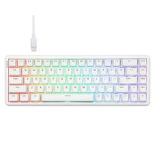 Load image into Gallery viewer, MechLands AK680 MAX Wired Gaming Keyboard with Hall Effect Switch, Rapid Trigger Magnetic Keyboard with 8K Polling Rate, Top Structure, RGB Backlight (White)