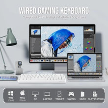 Load image into Gallery viewer, MechLands AK680 MAX Wired Gaming Keyboard with Hall Effect Switch, Rapid Trigger Magnetic Keyboard with 8K Polling Rate, Top Structure, RGB Backlight (White)