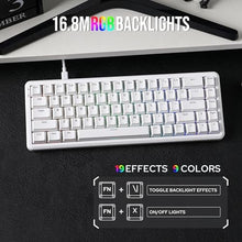 Load image into Gallery viewer, MechLands AK680 MAX Wired Gaming Keyboard with Hall Effect Switch, Rapid Trigger Magnetic Keyboard with 8K Polling Rate, Top Structure, RGB Backlight (White)