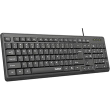 Load image into Gallery viewer, Wired Computer Keyboard, Full Size USB Quiet Keyboard with Number Pad,Slim Compact Soft Basic Laptop Keyboard for Windows PC Office Desktop (Black)