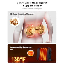 Load image into Gallery viewer, Back Massager with Heat, FSA HSA Eligible, Shiatsu Neck Massagers Deep Tissue Kneading Massage Pillow for Lower Back Leg Shoulder, Lumbar Support Pillow for Office Chair, Gifts for Mom Dad Women Men